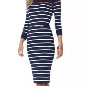 Ralph Lauren Navy and White Striped Dress